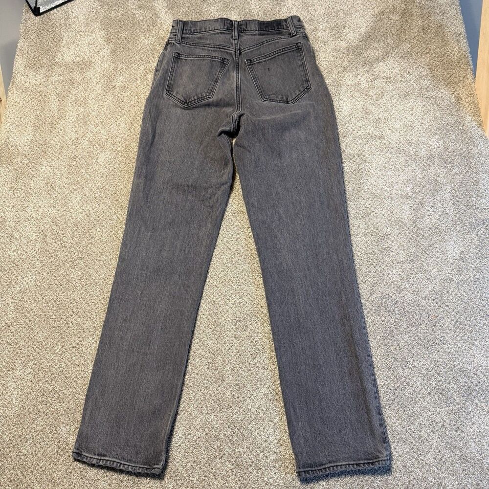 Abercrombie & Fitch The 90s Straight Ultra High Rise Charcoal Jeans 28 6L Tall - Picture 7 of 10